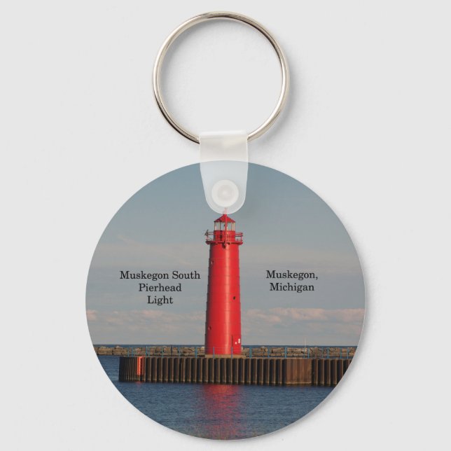 Llavero Cadena de teclas Muskegon South Pierhead Light (Anverso)