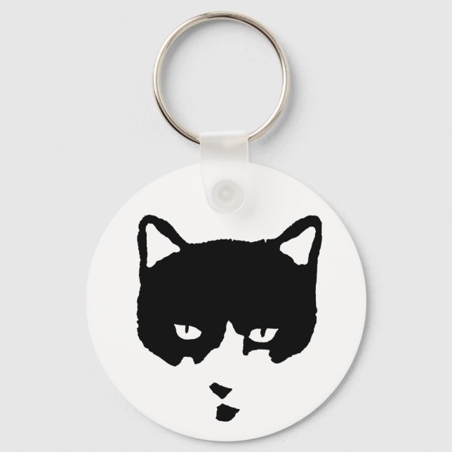 Llavero Cadena de teclas para gatos de Tuxedo (Anverso)