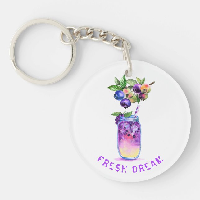 Llavero Cadena de teclas para tomar una bebida azucarera f (Frente)