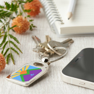 Llavero Cadena de teclas patriótica con bandera de Manitou