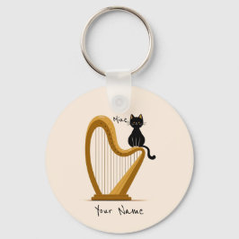 Llavero Cadena de teclas personalizada de Harp y Cat