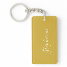 Cadena de teclas personalizada Gold Modern typogra