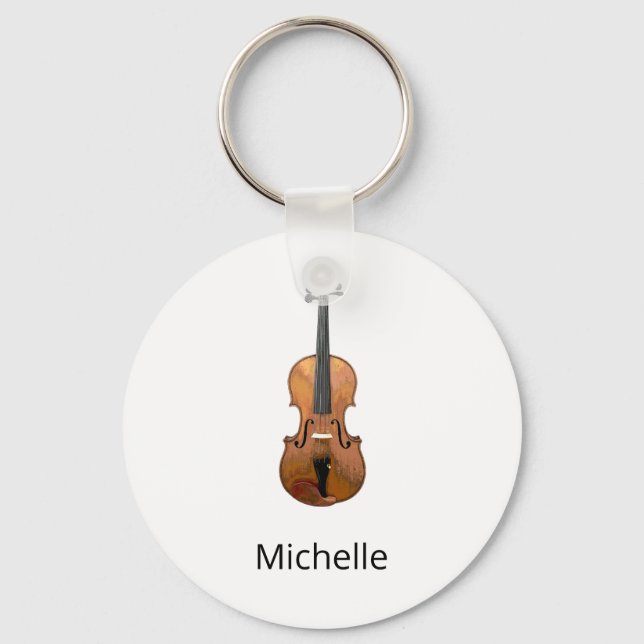 Llavero Cadena de teclas personalizada Musical Violin (Anverso)
