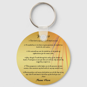 Llavero Cadena de teclas personalizada Psalm 23