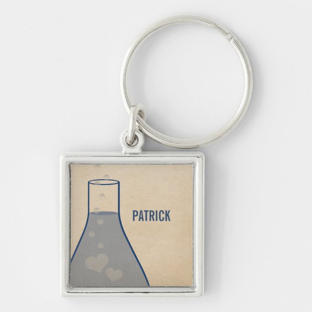 Llavero Cadena de teclas premium de Beaker Whimsical, azul (Frente)