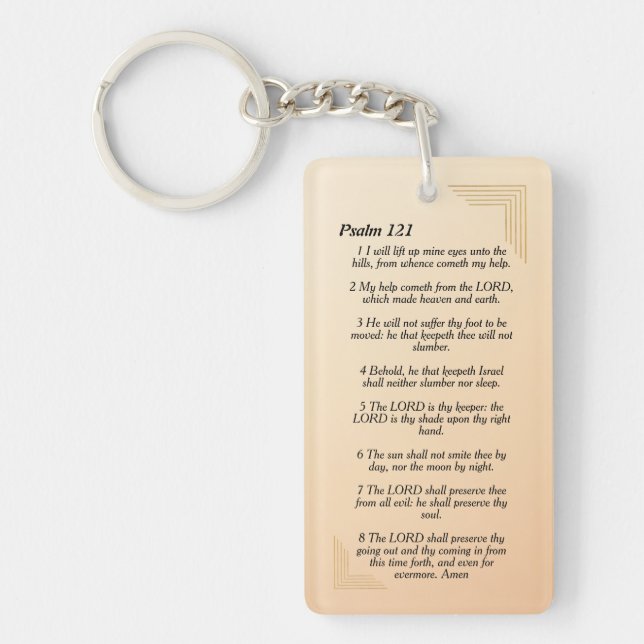 Llavero Cadena de    teclas Psalm 121 (Frente)