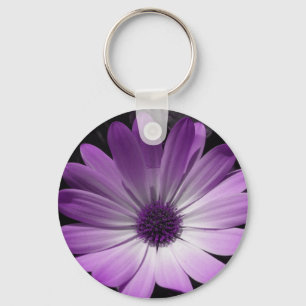 Llavero Cadena de teclas Purple Daisy Flower