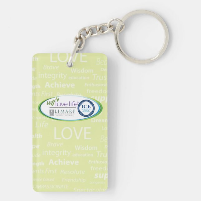 Llavero Cadena de teclas Rectangle (doble cara) (Atrás)