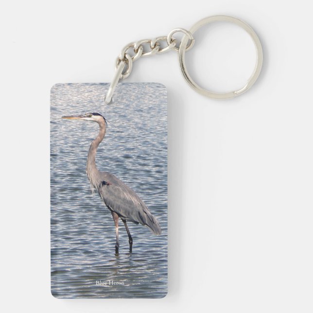 Llavero Cadena de teclas rectangulares de doble cara de Bl (Atrás)