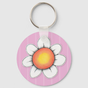 Llavero Cadena de teclas rosa Daisy Joy