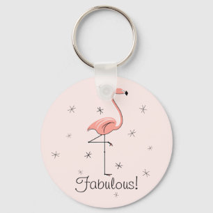 Llavero Cadena de teclas rosa Flamingo