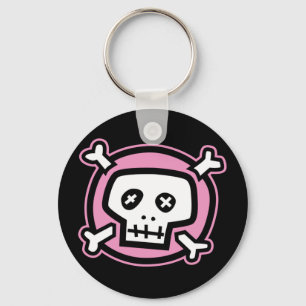 Llavero Cadena de teclas Rosa Skull