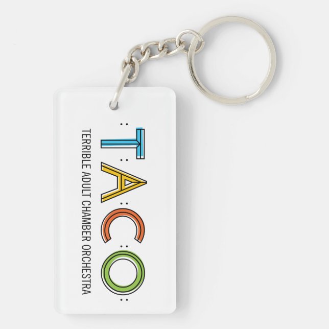 Llavero Cadena de teclas TACO Rectangle (doble cara) (Atrás)