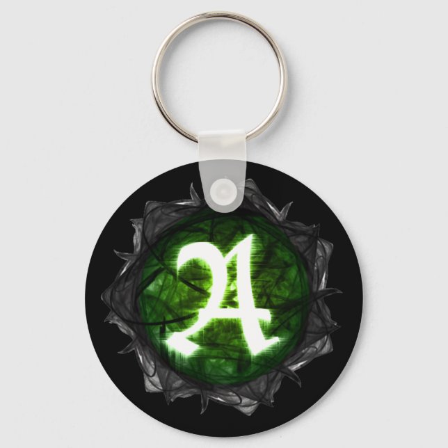 Llavero Cadena de teclas verde de Arctiris (Anverso)