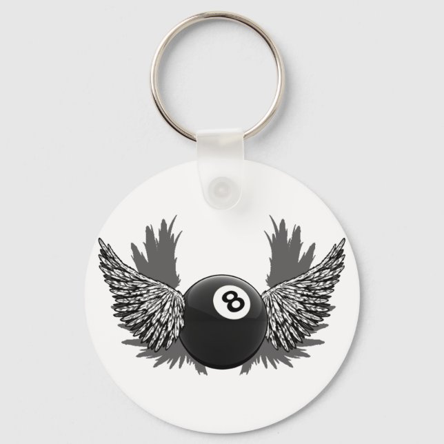 Llavero Cadena de teclas Volando 8Ball (Anverso)