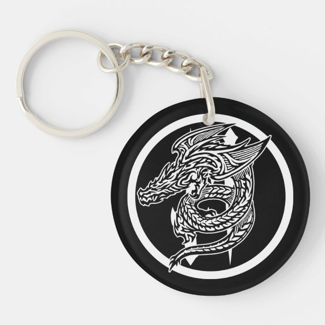 Llavero Cadena de teclas Wing Dragon Circle (doble cara) (Frente)
