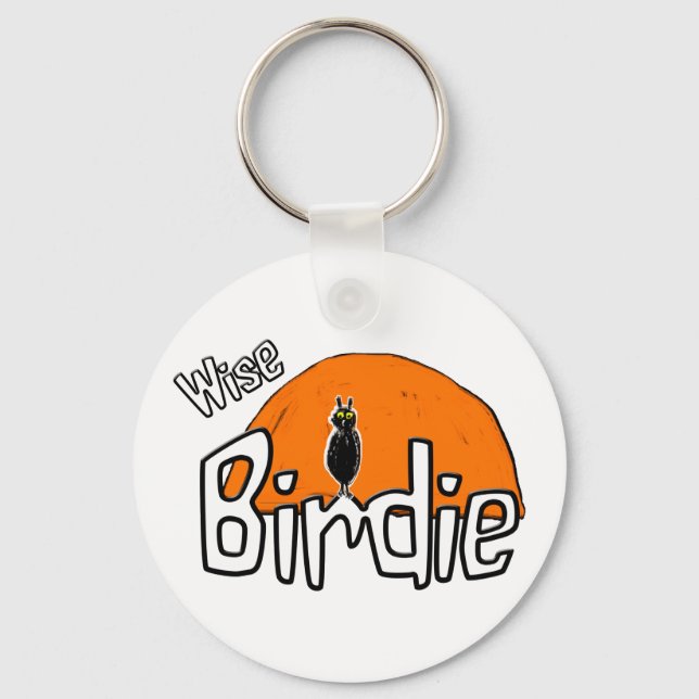 Llavero Cadena de teclas Wise birdie (Anverso)