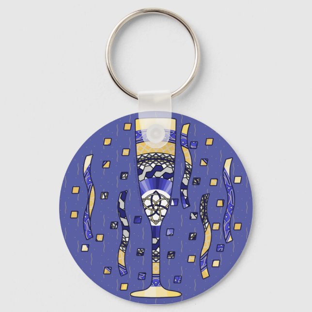 Llavero Cadena de tostadas de Año Nuevo (Anverso)