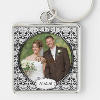 Llavero Cadena fotográfica de bodas de damasco de vintage