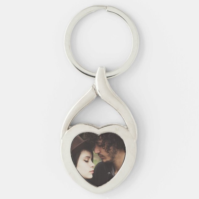 Llavero Cadena fotográfica de pareja romántica personaliza (Anverso)