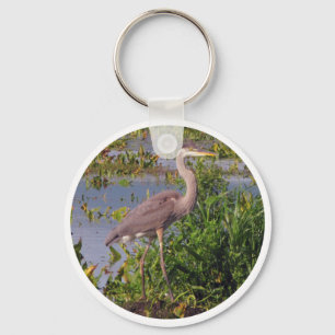 Llavero Cadena-Gran garza azul DOMINANTE
