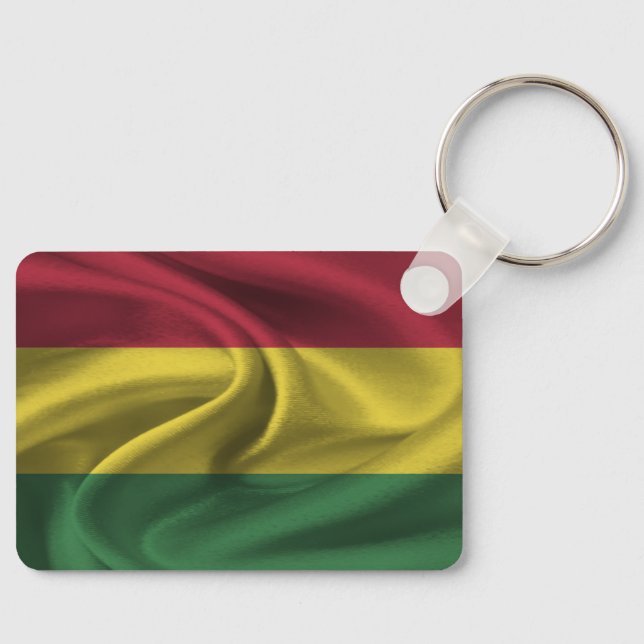 Llavero Cadena Keychain de Bandera de Bolivia (Anverso)