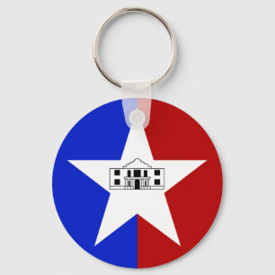 Llavero Cadena Keychain de la bandera de San Antonio (Texa