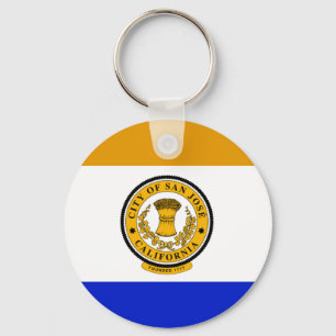 Llavero Cadena Keychain de la bandera de San José (Califor