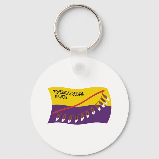 Llavero Cadena Keychain de la Bandera Nacional de Tohono O (Anverso)