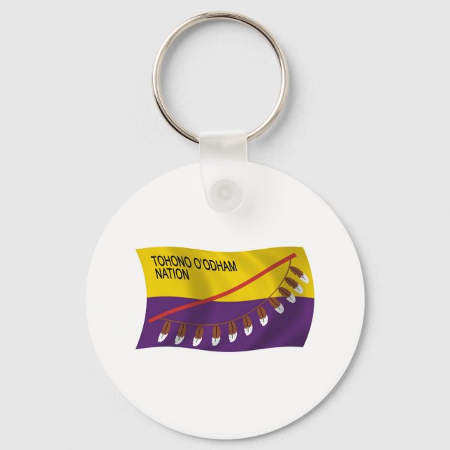 Llavero Cadena Keychain de la Bandera Nacional de Tohono O (Anverso)