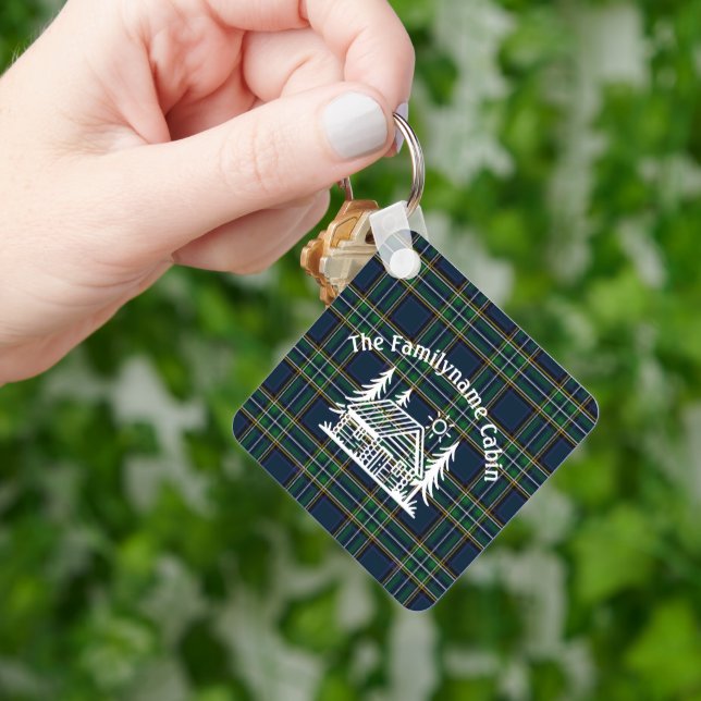 Llavero Cadena Metalizado de cabinas de familia personaliz (Mano)