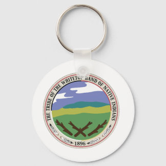 Llavero Cadena principal de sellos blancos redondeados de 