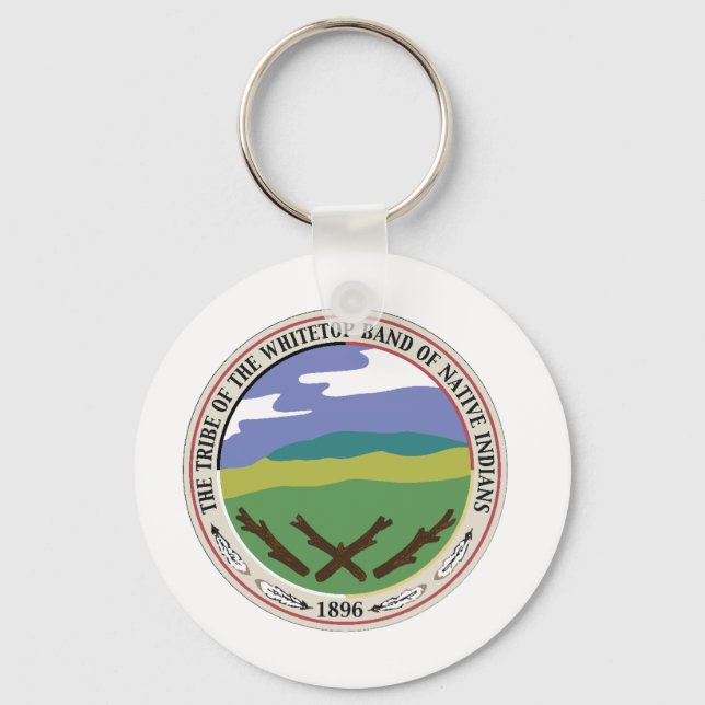 Llavero Cadena principal de sellos blancos redondeados de  (Anverso)