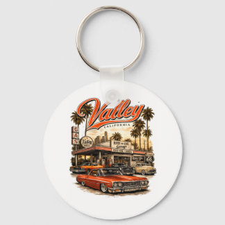 Llavero Cadena retro del Valle de California | Antigua est