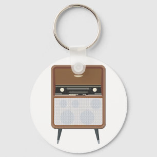 Llavero Cadena Retro Radio On Legs