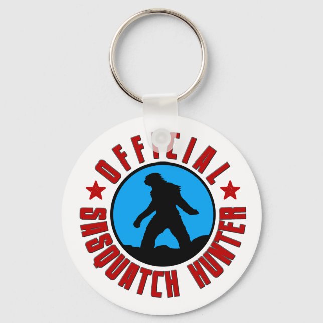 Llavero Cadena Sasquatch Hunter con Bigfoot. (Anverso)
