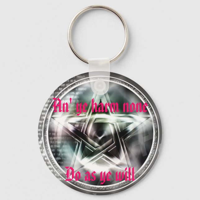 Llavero Cadena Wiccan Rede Key (Anverso)