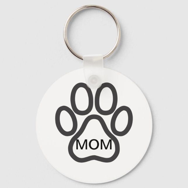 Llavero Cadenas clave de Perro Mom Paw (Anverso)