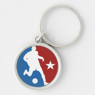 Llavero Cadenas clave de personalizado de jugador de fútbo