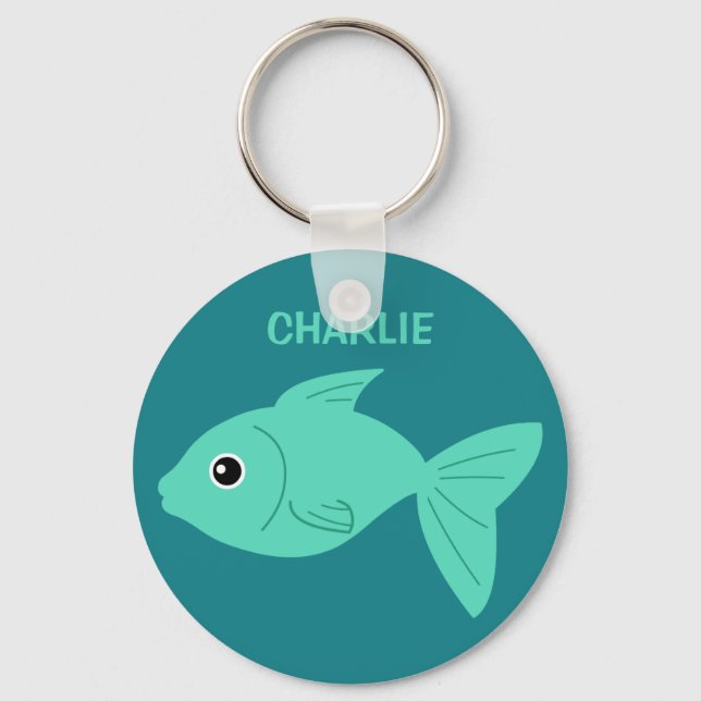 Llavero Cadenas clave de personalizado de pescado (Anverso)