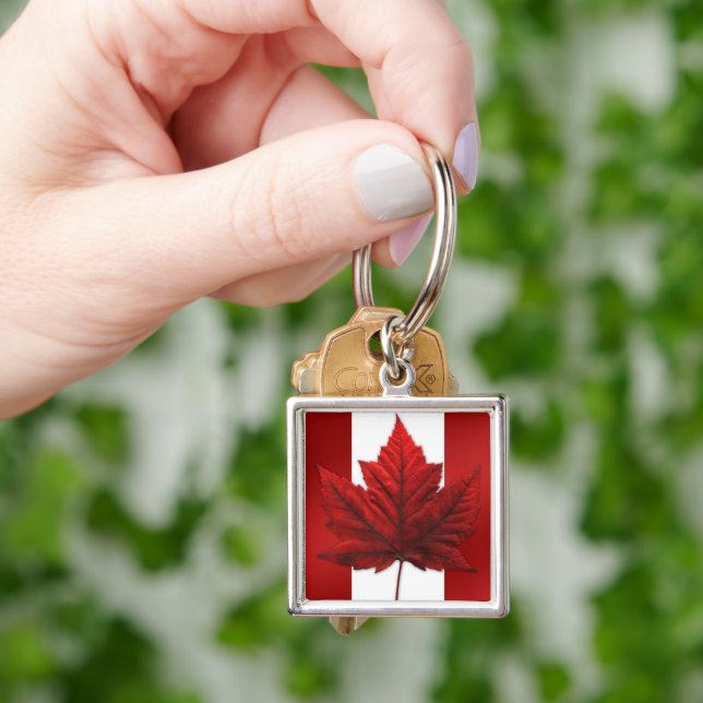 Llavero Cadenas clave de recuerdo de Canadá y cadena de cl (Mano)