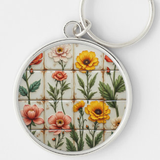 Llavero Cadenas clave - mosaico de flores