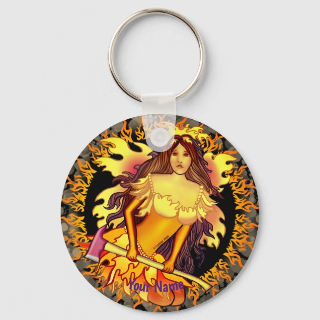 Llavero Cadenas clave para bomberos de hadas (Anverso)