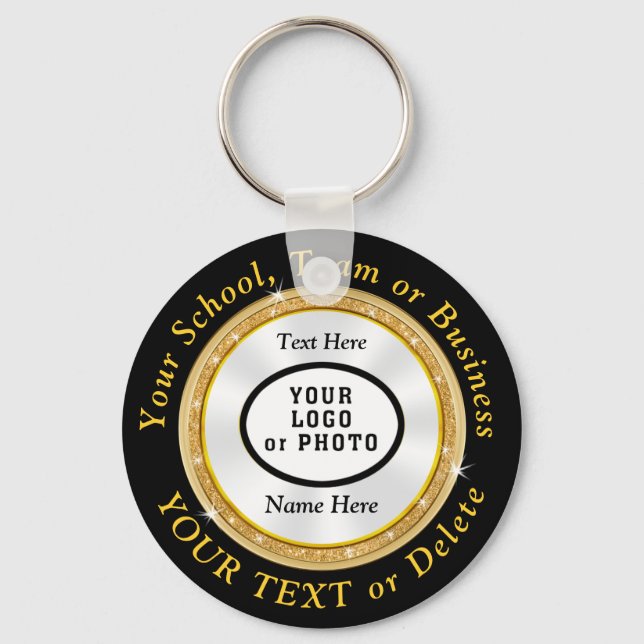 Llavero Cadenas clave personalizadas baratas en negro en c (Anverso)