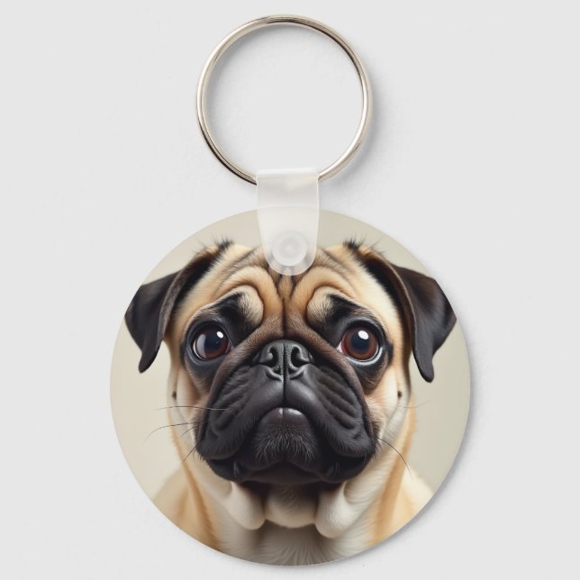 Llavero Cadenas clave - pug (Anverso)