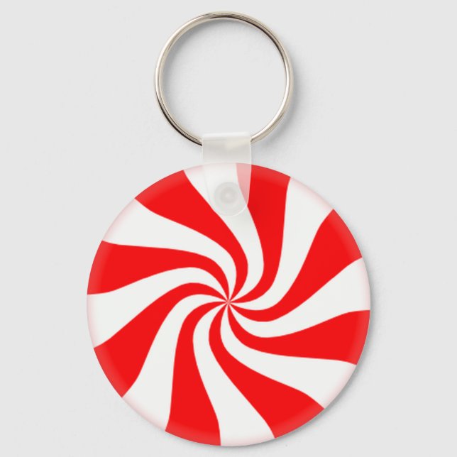 Llavero Cadenas de candía de menta roja (Anverso)