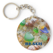 cadenas de claves BEACH personalizado Vidrio marin