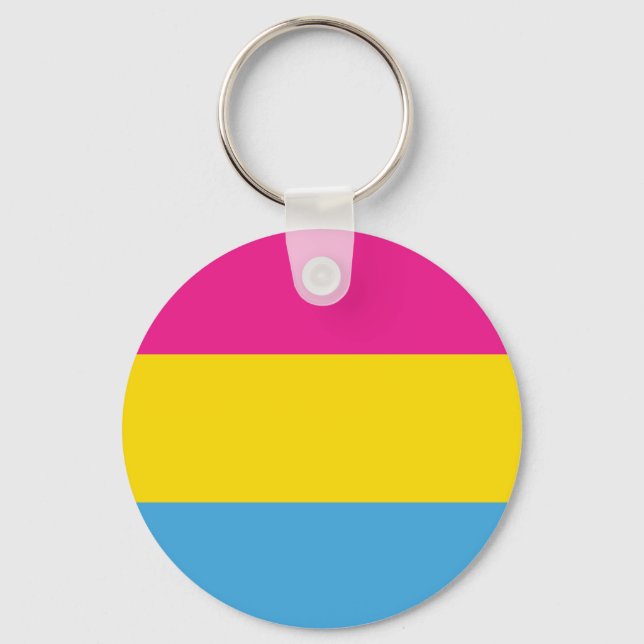 Llavero Cadenas de claves de bandera pansexual (Anverso)