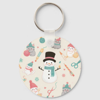 Llavero Cadenas de claves de Cat Snowman