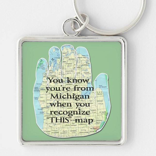 Llavero Cadenas de claves de Michigan (Frente)
